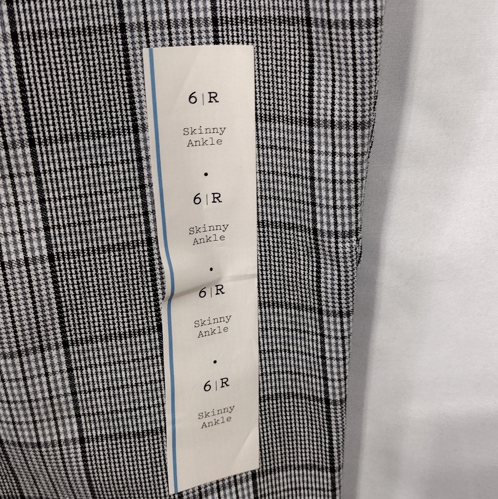 NWT A New Day Plaid Skinny Ankle Pants Women's 6 Gray Office Career Retro Y2K - Picture 11 of 12
